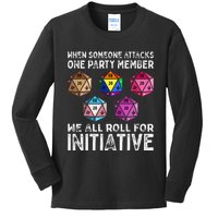 When Someone Attacks One Party Member D20 Dice LGBTQ Ally Kids Long Sleeve Shirt