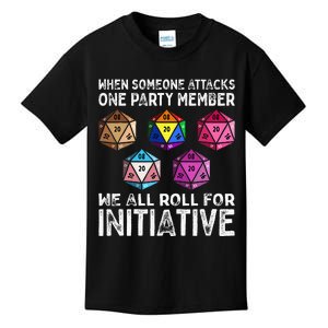 When Someone Attacks One Party Member D20 Dice LGBTQ Ally Kids T-Shirt