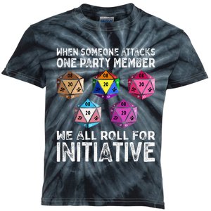 When Someone Attacks One Party Member D20 Dice LGBTQ Ally Kids Tie-Dye T-Shirt