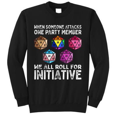 When Someone Attacks One Party Member D20 Dice Lgbtq Ally Sweatshirt