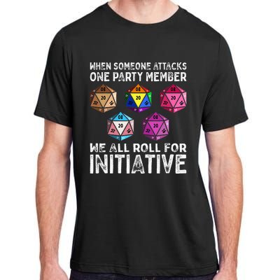 When Someone Attacks One Party Member D20 Dice Lgbtq Ally Adult ChromaSoft Performance T-Shirt