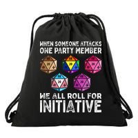 When Someone Attacks One Party Member D20 Dice Lgbtq Ally Drawstring Bag