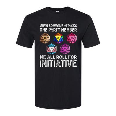 When Someone Attacks One Party Member D20 Dice Lgbtq Ally Softstyle CVC T-Shirt