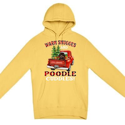 Warm Snuggles And Poodle Cuddles Christmas Gift Premium Pullover Hoodie