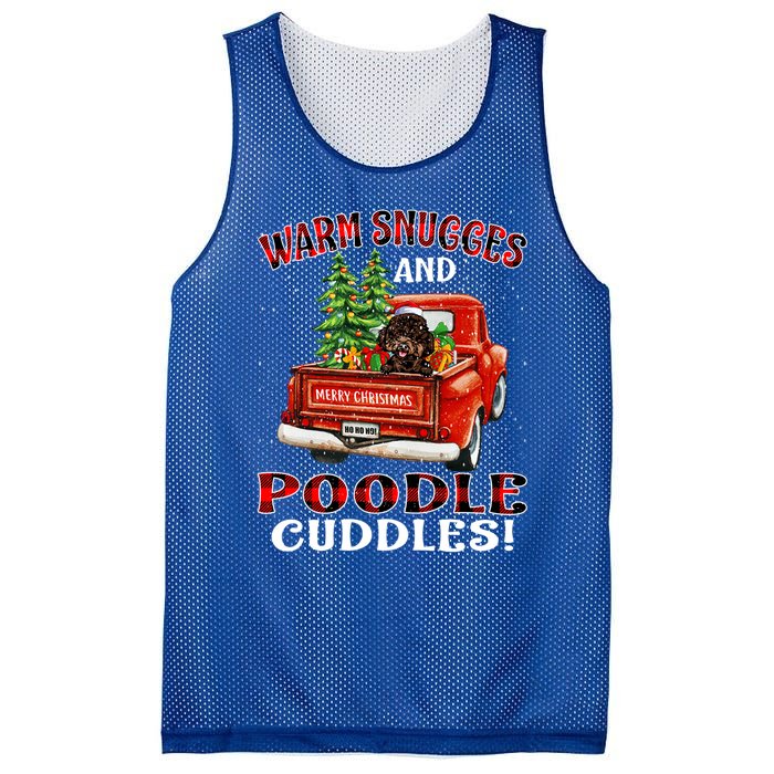 Warm Snuggles And Poodle Cuddles Christmas Gift Mesh Reversible Basketball Jersey Tank