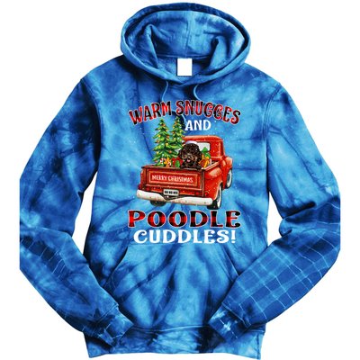 Warm Snuggles And Poodle Cuddles Christmas Gift Tie Dye Hoodie