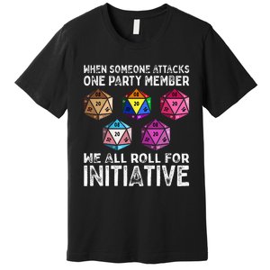 When Someone Attacks One Party Member D20 Dice LGBTQ Ally Premium T-Shirt