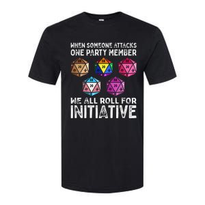 When Someone Attacks One Party Member D20 Dice LGBTQ Ally Softstyle CVC T-Shirt