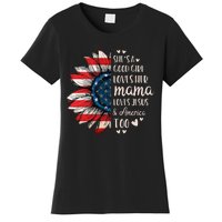 Womens Shes A Good Girl Loves Her Mama Jesus America Too Women's T-Shirt