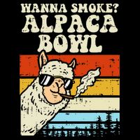 Wanna Smoke Alpaca Bowl Weed Funny Cannabis 420 Stoner Gift Doggie Tank