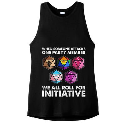When Someone Attacks One Party Member We Roll For Initiative Ladies PosiCharge Tri-Blend Wicking Tank