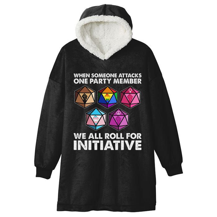 When Someone Attacks One Party Member We Roll For Initiative Hooded Wearable Blanket