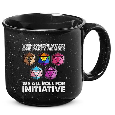 When Someone Attacks One Party Member We Roll For Initiative 15oz Campfire Ceramic Mug