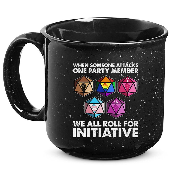 When Someone Attacks One Party Member We Roll For Initiative 15oz Campfire Ceramic Mug