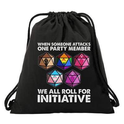 When Someone Attacks One Party Member We Roll For Initiative Drawstring Bag