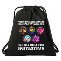 When Someone Attacks One Party Member We Roll For Initiative Drawstring Bag