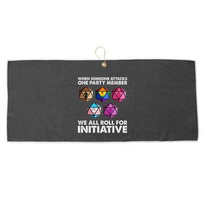 When Someone Attacks One Party Member We Roll For Initiative Large Microfiber Waffle Golf Towel