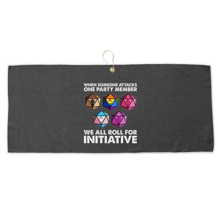 When Someone Attacks One Party Member We Roll For Initiative Large Microfiber Waffle Golf Towel