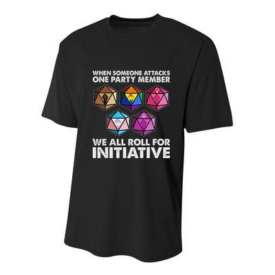 When Someone Attacks One Party Member We Roll For Initiative Youth Performance Sprint T-Shirt