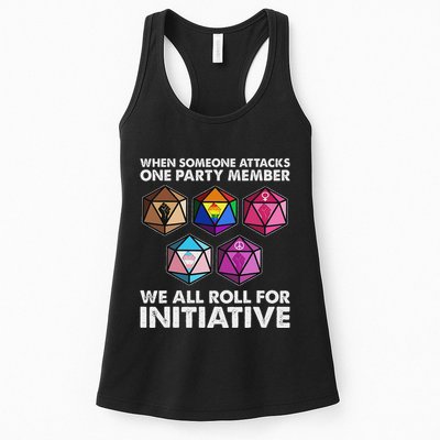 When Someone Attacks One Party Member We Roll For Initiative Womens Tank Top