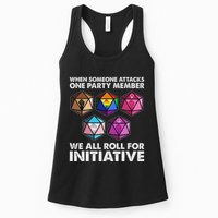 When Someone Attacks One Party Member We Roll For Initiative Womens Tank Top