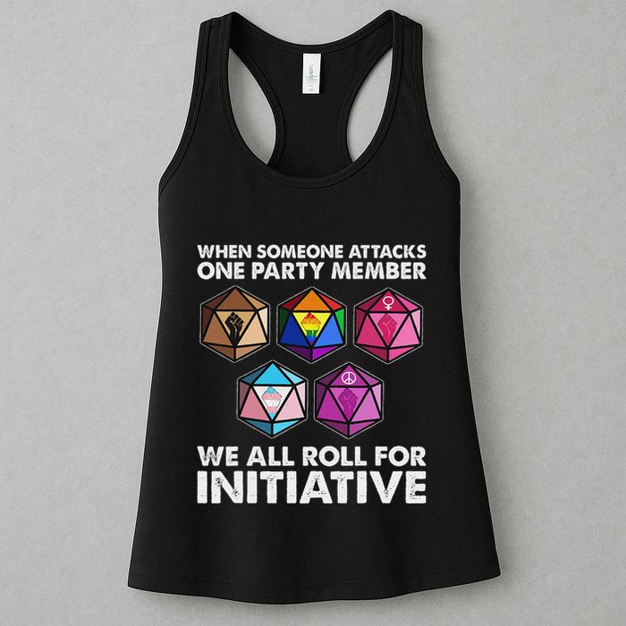 When Someone Attacks One Party Member We Roll For Initiative Womens Tank Top