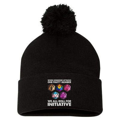 When Someone Attacks One Party Member We Roll For Initiative Pom Pom 12in Knit Beanie