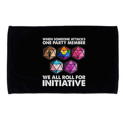 When Someone Attacks One Party Member We Roll For Initiative Microfiber Hand Towel