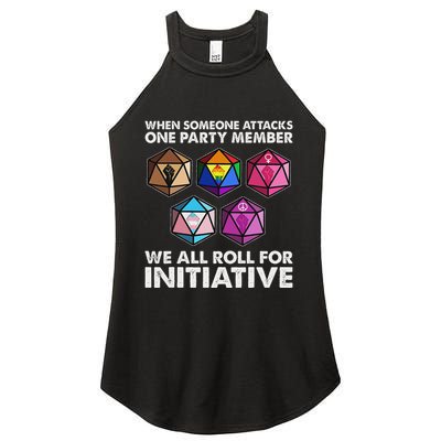 When Someone Attacks One Party Member We Roll For Initiative Women's Perfect Tri Rocker Tank