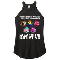 When Someone Attacks One Party Member We Roll For Initiative Women's Perfect Tri Rocker Tank