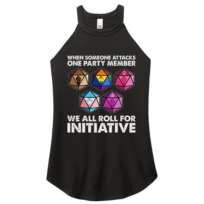When Someone Attacks One Party Member We Roll For Initiative Women's Perfect Tri Rocker Tank