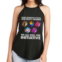When Someone Attacks One Party Member We Roll For Initiative Women's Perfect Tri Rocker Tank