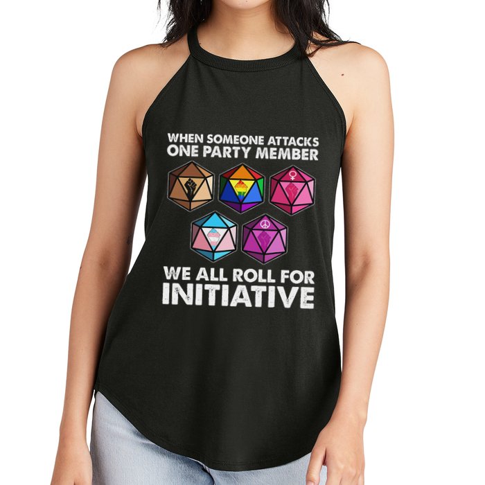When Someone Attacks One Party Member We Roll For Initiative Women's Perfect Tri Rocker Tank