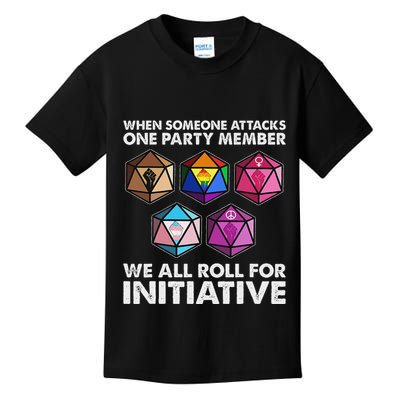 When Someone Attacks One Party Member We Roll For Initiative Kids T-Shirt