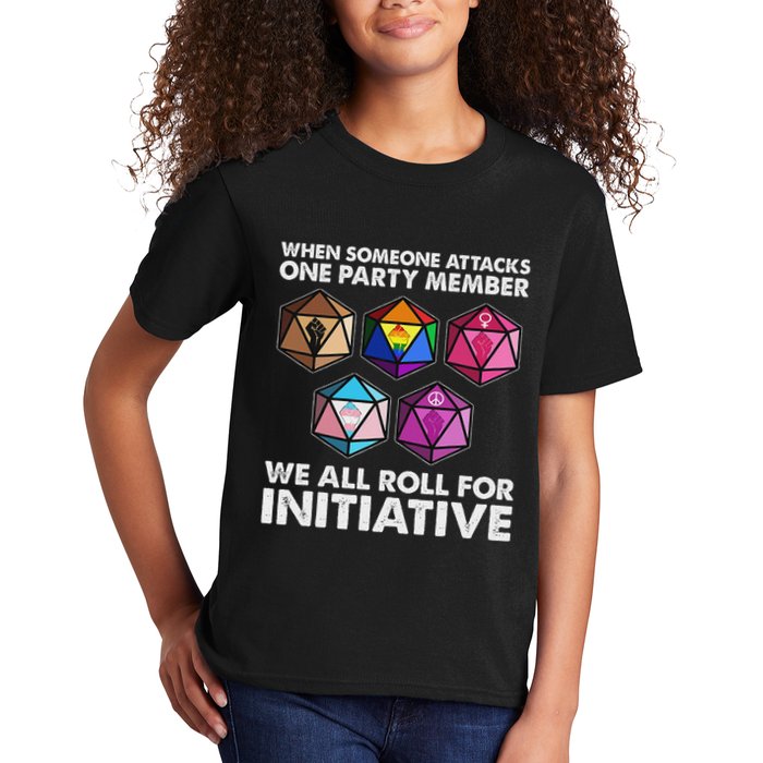 When Someone Attacks One Party Member We Roll For Initiative Kids T-Shirt