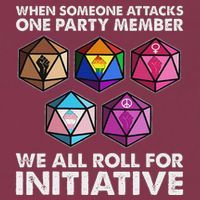 When Someone Attacks One Party Member We Roll For Initiative 16oz Travel Tumbler