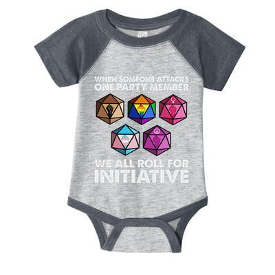 When Someone Attacks One Party Member We Roll For Initiative Infant Baby Jersey Bodysuit