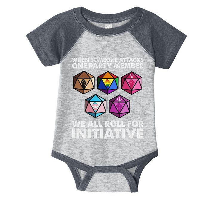 When Someone Attacks One Party Member We Roll For Initiative Infant Baby Jersey Bodysuit