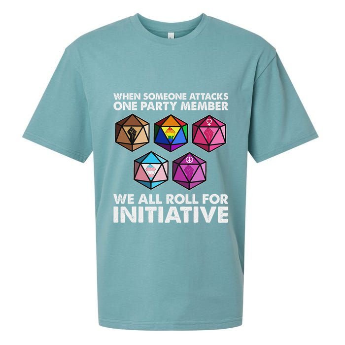 When Someone Attacks One Party Member We Roll For Initiative Sueded Cloud Jersey T-Shirt
