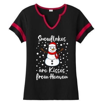 Wintertime Snowflakes Are From Heaven Snow Gift Ladies Halftime Notch Neck Tee