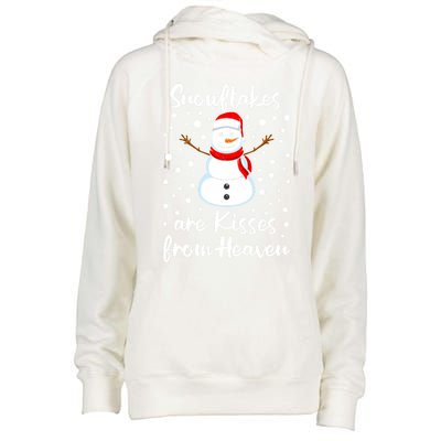 Wintertime Snowflakes Are From Heaven Snow Gift Womens Funnel Neck Pullover Hood