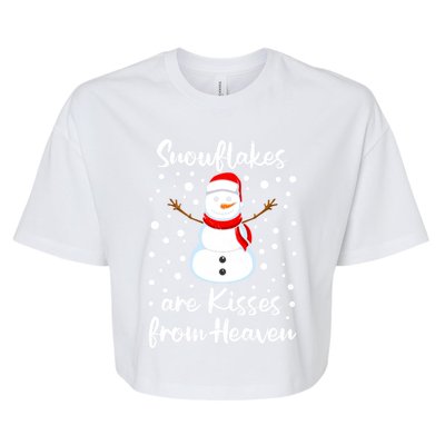 Wintertime Snowflakes Are From Heaven Snow Gift Bella+Canvas Jersey Crop Tee