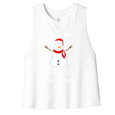 Wintertime Snowflakes Are From Heaven Snow Gift Women's Racerback Cropped Tank