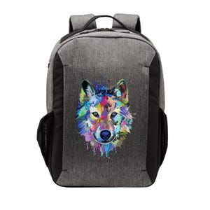 Wolf Splash Art Animal Face | Wolf Lover Vector Backpack