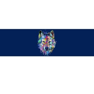 Wolf Splash Art Animal Face | Wolf Lover Bumper Sticker