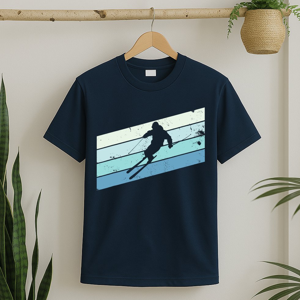 Winter Sports And Snow Skier Retro Snow Skiing T-Shirt