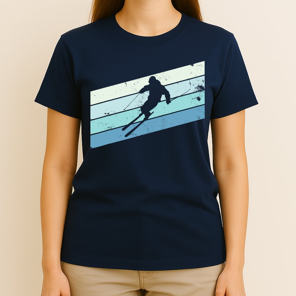 Winter Sports And Snow Skier Retro Snow Skiing T-Shirt