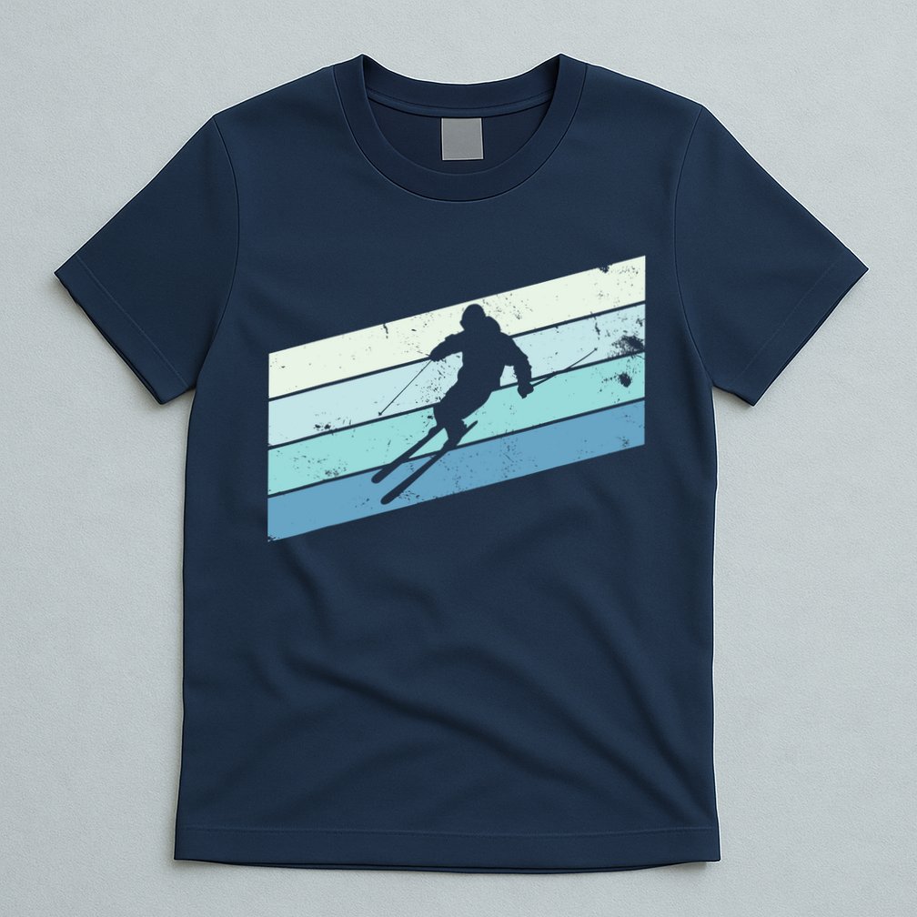 Winter Sports And Snow Skier Retro Snow Skiing T-Shirt