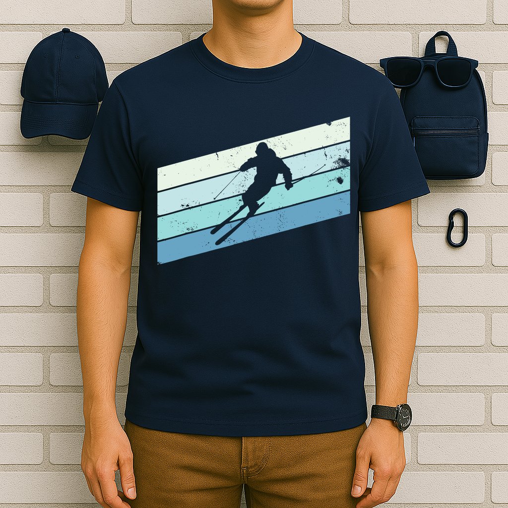 Winter Sports And Snow Skier Retro Snow Skiing T-Shirt