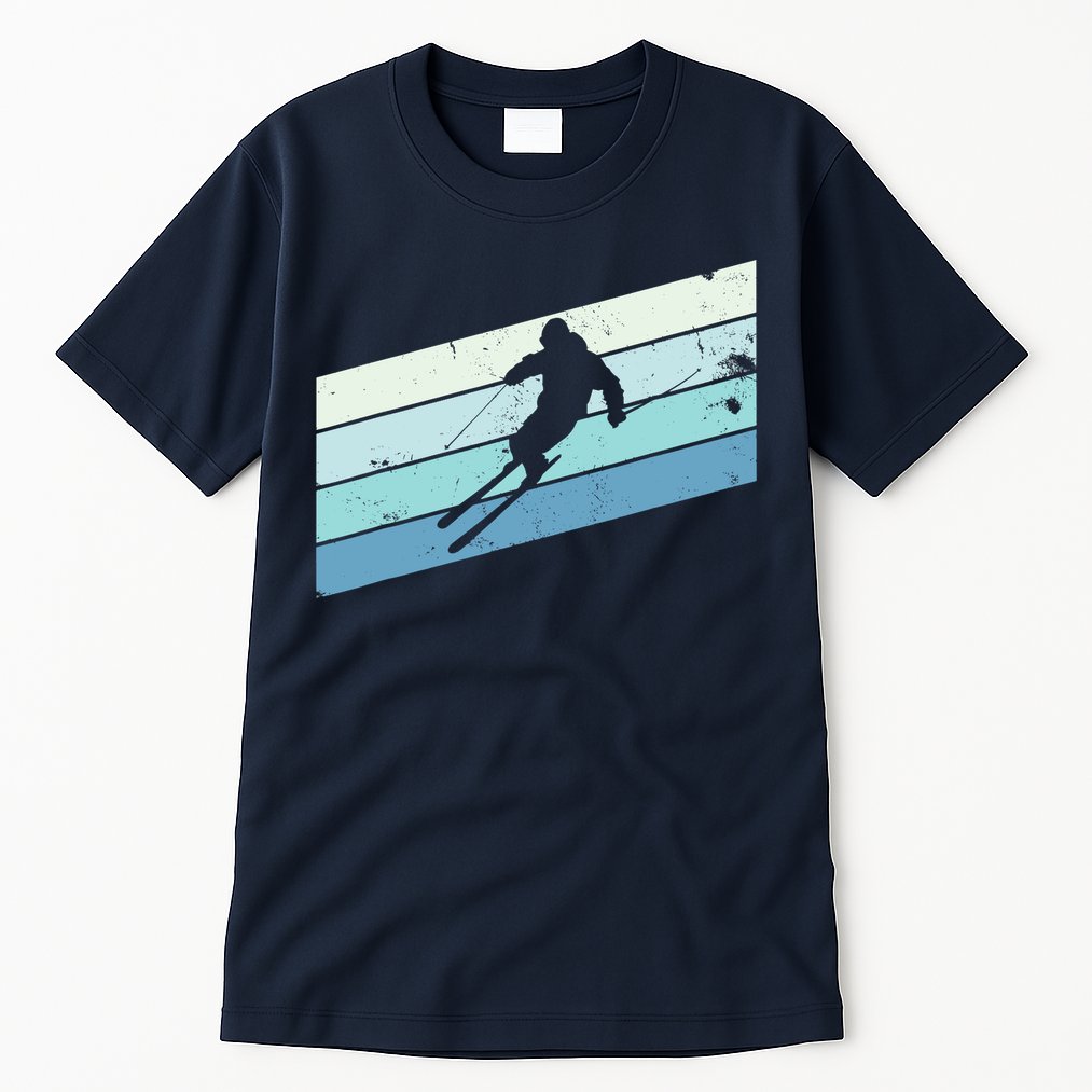 Winter Sports And Snow Skier Retro Snow Skiing Tall T-Shirt